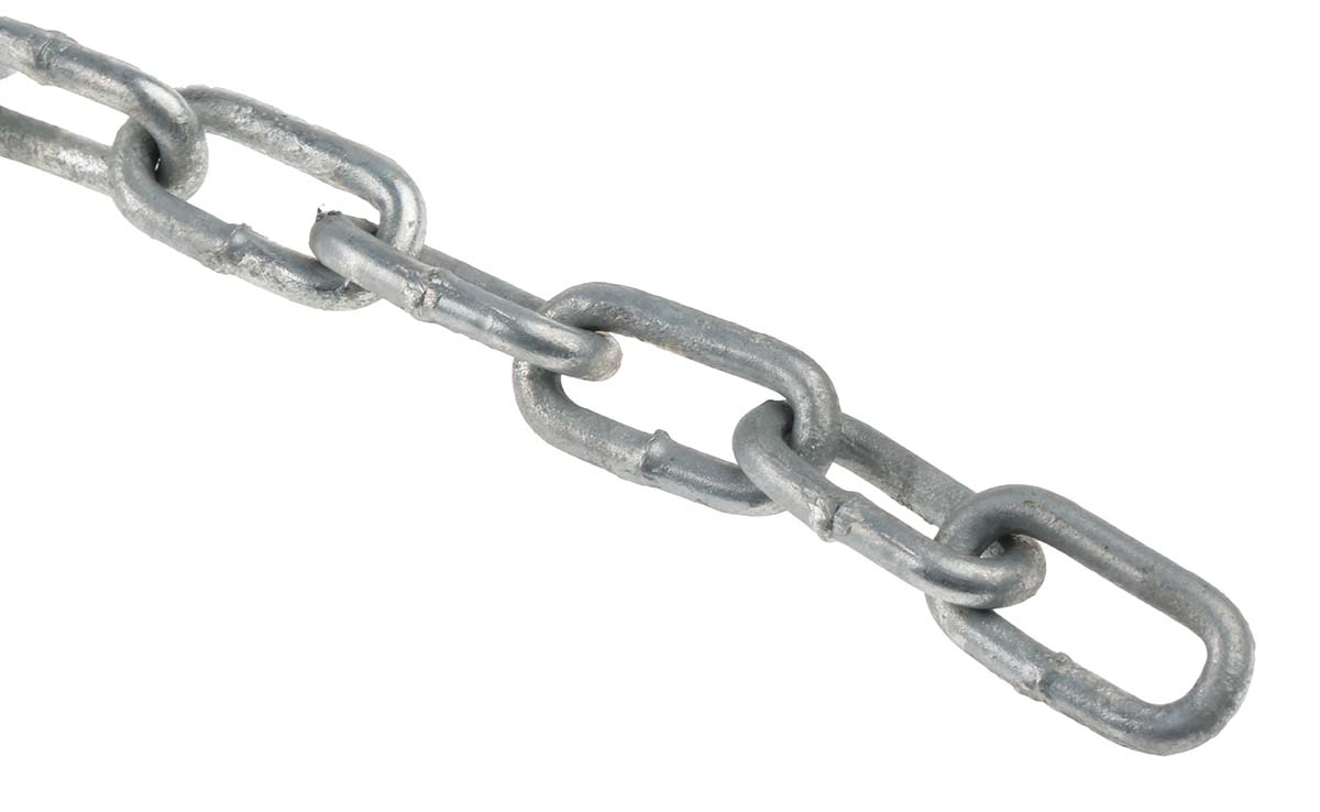 RS PRO Galvanised Steel Chain, 10 m Length, 16 mm Length 56 kg
