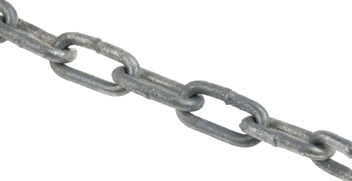 750-402 RS PRO Galvanised Steel Chain, 10 m Length, 16 mm Length 56 kg