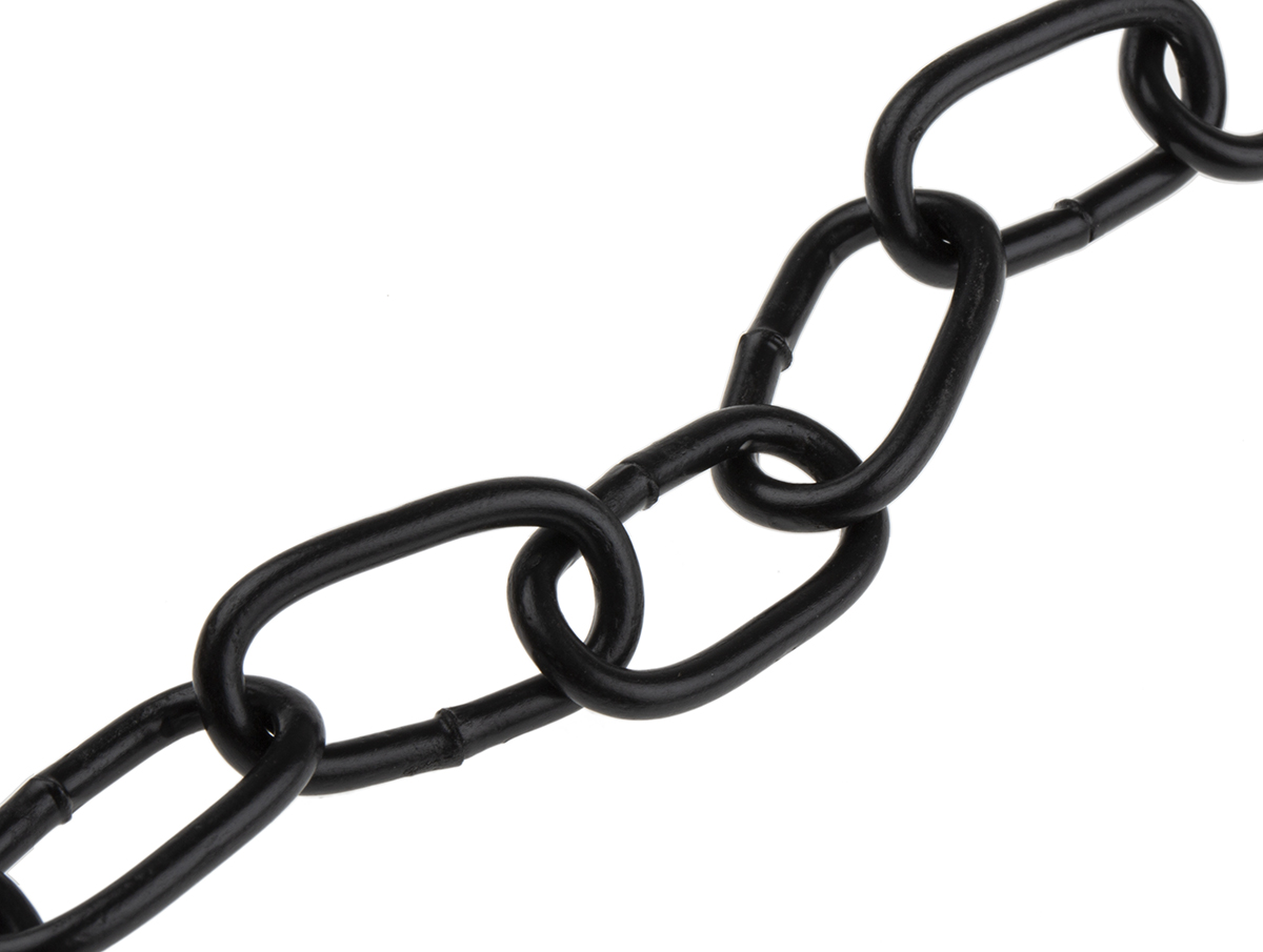 RS PRO Japanned Steel Chain, 10 m Length, 21 mm Length 50 kg