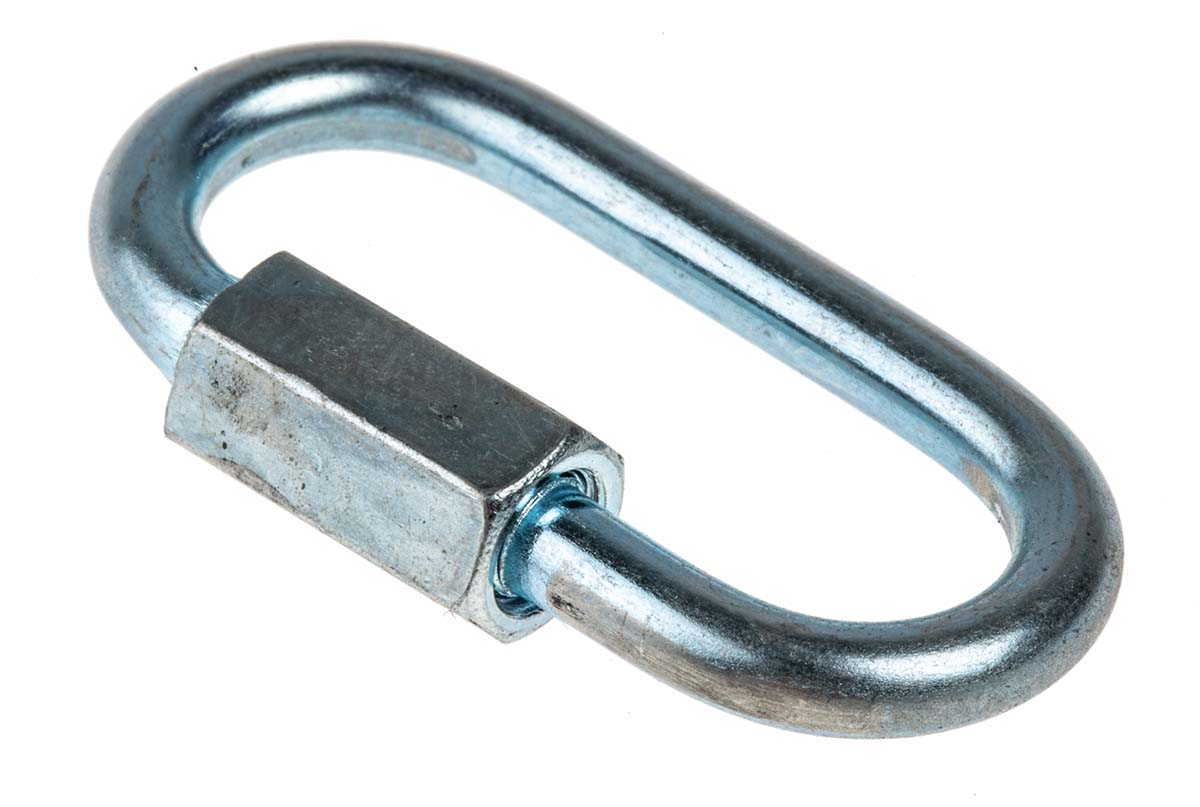 RS PRO Zinc Plated Steel Chain Link, 36 mm Length