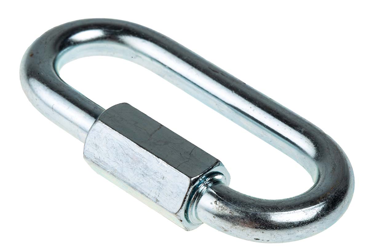 RS PRO Zinc Plated Steel Chain Link, 75 mm Length