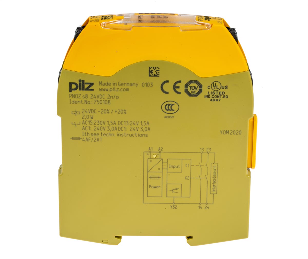 Pilz PNOZsigma Series Output Module, 3 Outputs, 24V dc, 2 NO