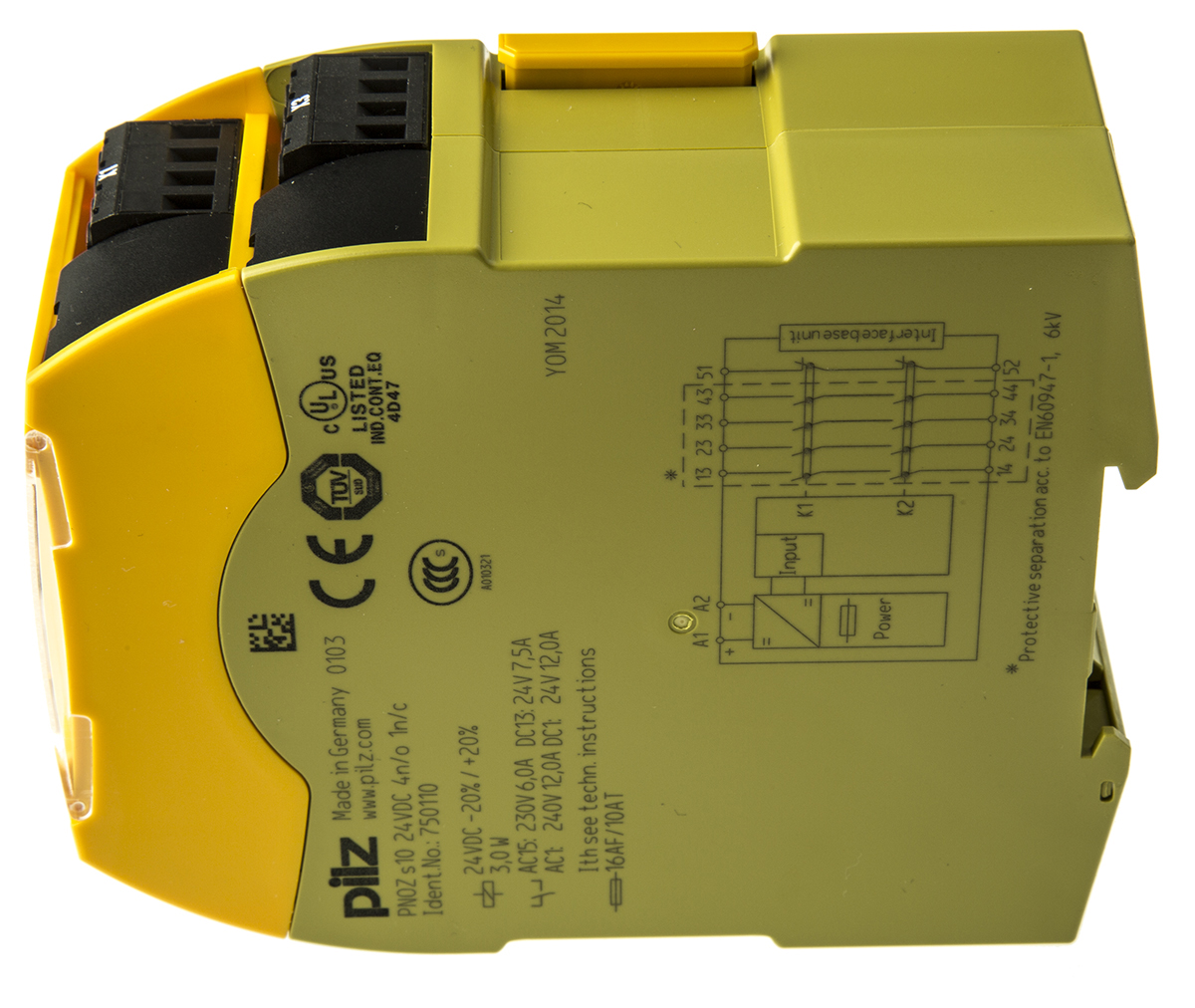 750110 Pilz PNOZsigma Series Output Module, 5 Outputs, 24V dc, 4 NO/1 NC
