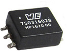 750316028 Wurth Elektronik 3.3 V dc 1 Output Surface PCB Transformer, IEC6681, CSA, IEC606641, REACH, Free JEDEC JS709B, RoHS,
