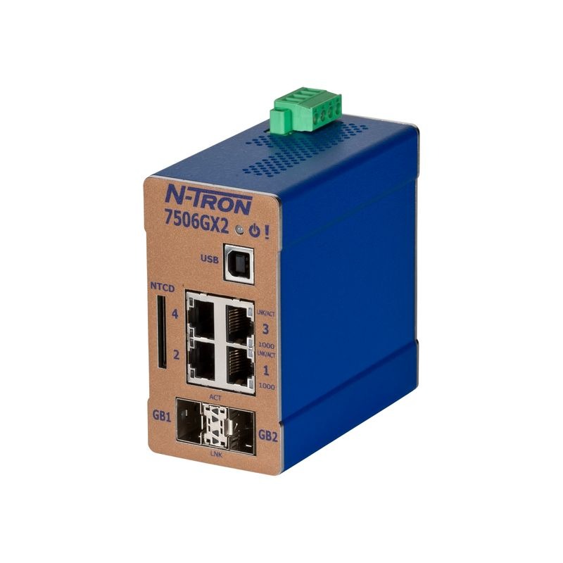 N-Tron GX2 Series DIN Rail Ethernet Switch, 4, 1000Mbps Transmission, 10/49 V dc