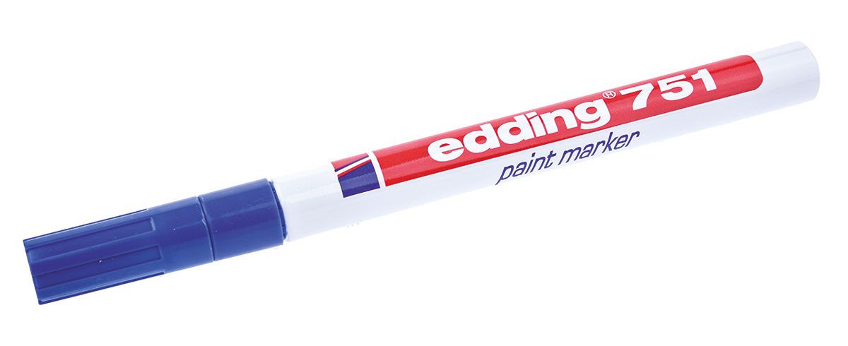 Edding Blue 2 mm Fine Tip Paint Marker Pen for use with Glass, Plastic, Wood, Metal