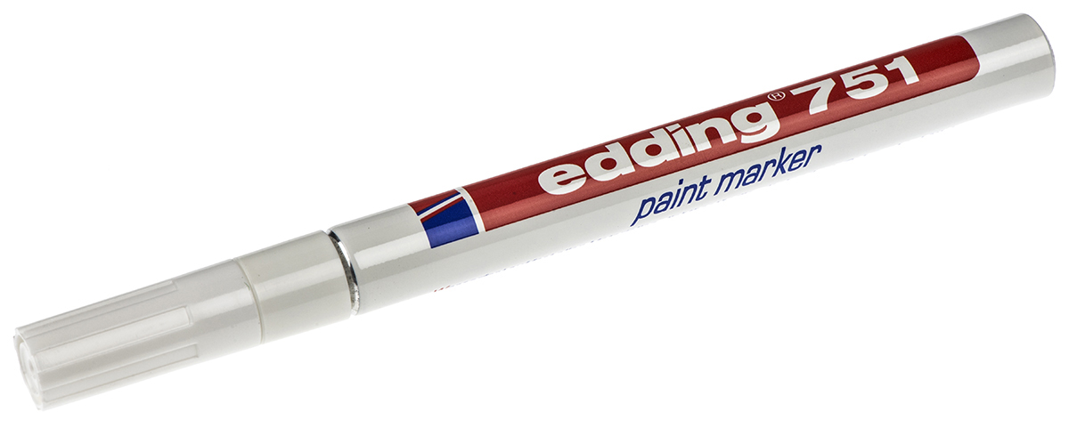 Edding White 2 mm Fine Tip Paint Marker Pen for use with Glass, Wood, Metal, Plastic