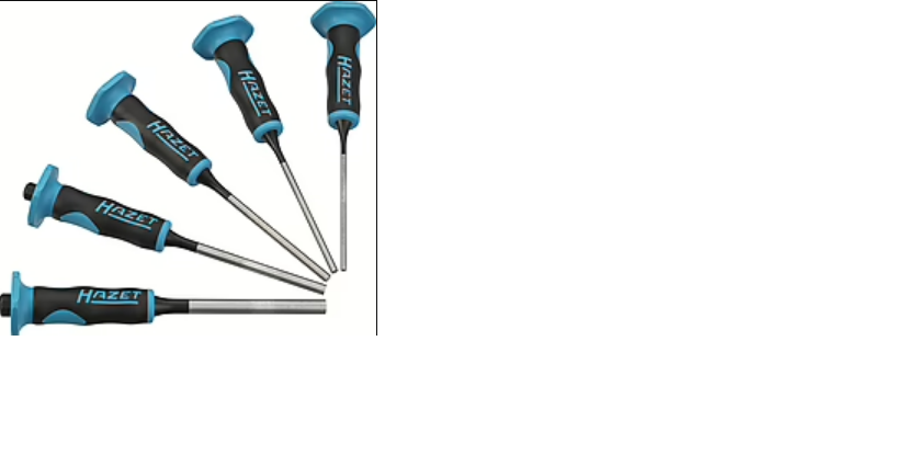 HAZET 5-Piece Punch, Drift Punch, 175 mm Overall