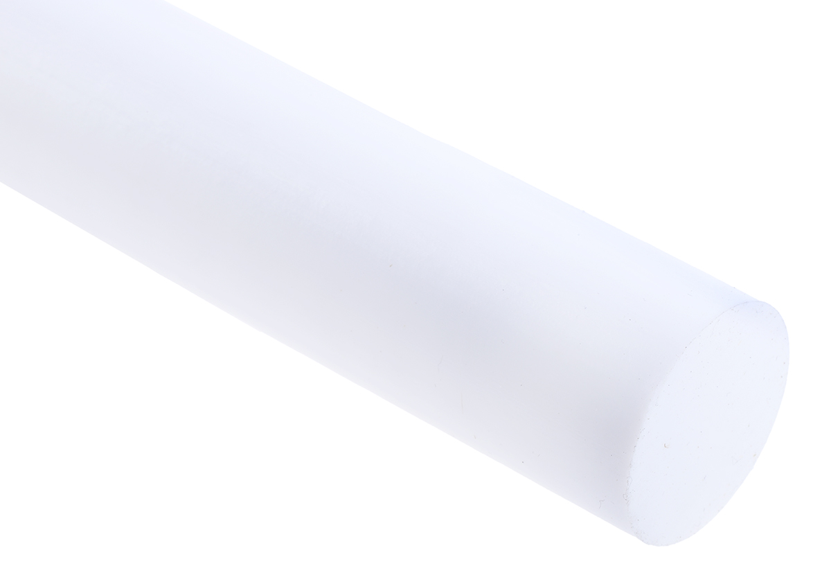 RS PRO Opaque Fluoroplastics PTFE Rod, 1 m x 32 mm Diameter