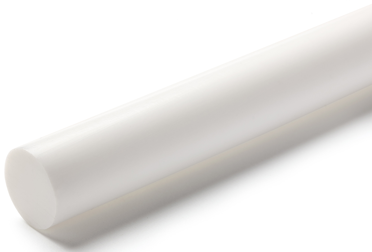 RS PRO Opaque Fluoroplastics PTFE Rod, 1 m x 40 mm Diameter