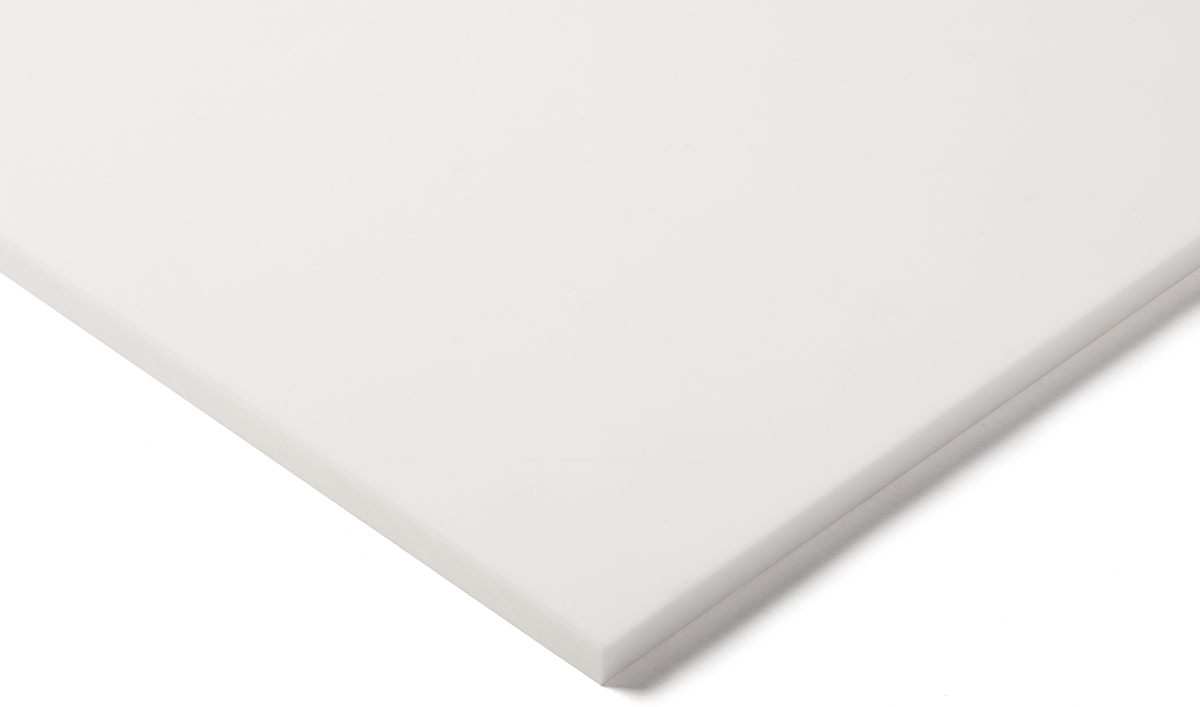 RS PRO White Polytetrafluoroethylene Plastic Sheet, 600 mm x 300mm x 10 mm