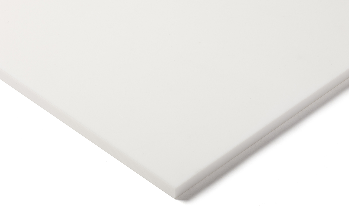 RS PRO White Polytetrafluoroethylene Plastic Sheet, 600 mm x 300mm x 20 mm