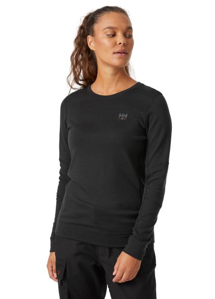 75209_990-m Helly Hansen Black 43% Polypropylene, 57% Merino Thermal Shirt, M