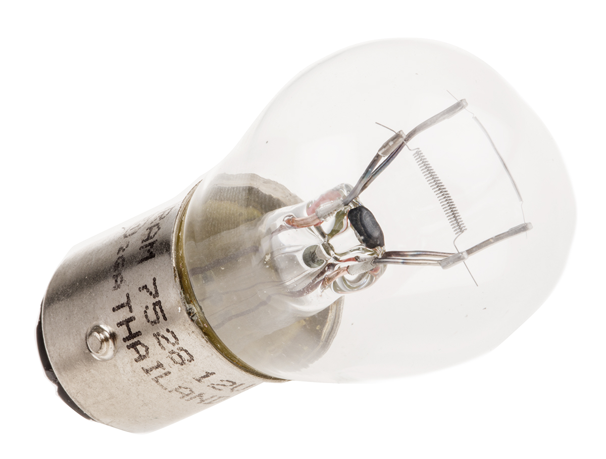 Osram BAY15D Automotive Incandescent Lamp, Clear, 12V