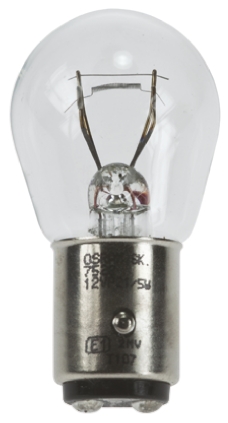 7528 Osram BAY15D Automotive Incandescent Lamp, Clear, 12V