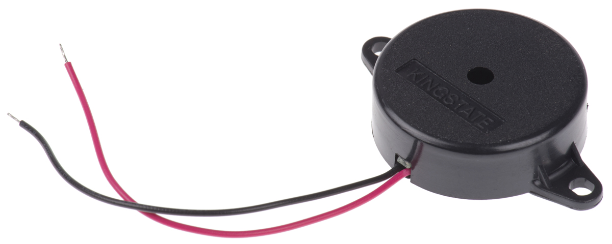RS PRO 85 dB Panel Mount Continuous Internal 10 mm Piezo Buzzer Component 3 V dc Min 30V dc Max