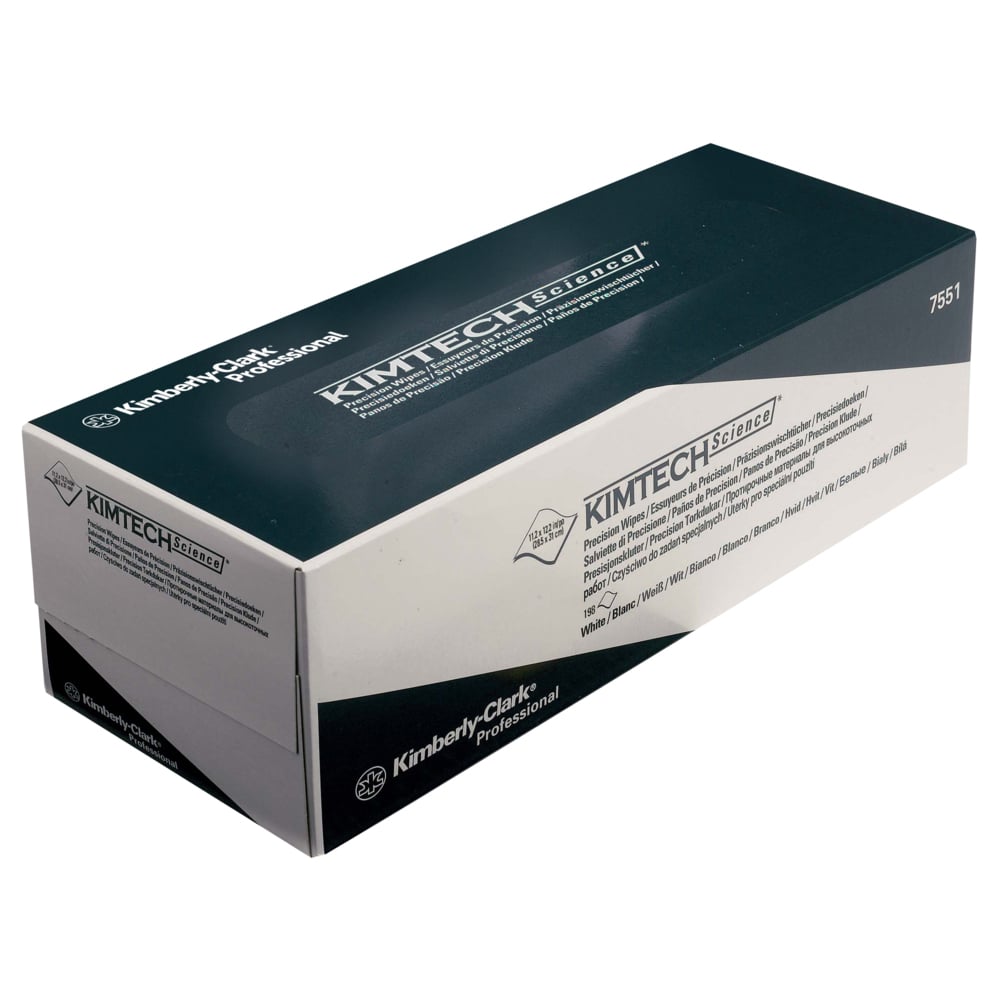 7551 KIMTECH Kimtech® Science Precision Wipes () Dry Cleaning, Box of, 310 x 285 mm 198 Per Pack