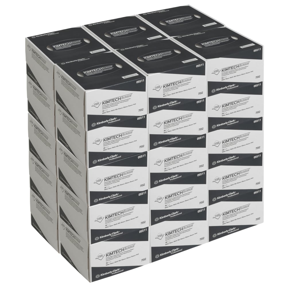 7552 KIMTECH Kimtech® Science Precision Wipes () Dry Cleaning, Box of, 208 x 112 mm 286 Per Pack