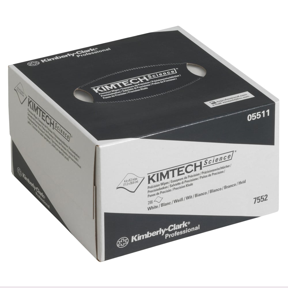 7552 KIMTECH Kimtech® Science Precision Wipes () Dry Cleaning, Box of, 208 x 112 mm 286 Per Pack