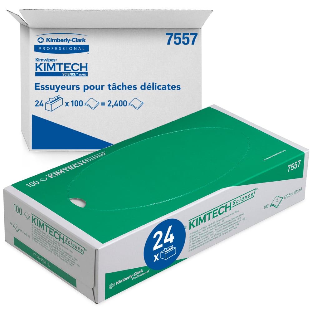 KIMTECH Precision Wipes 7557 Dry Multi-Purpose, Box of, 200 x 200 mm 100 Per Pack