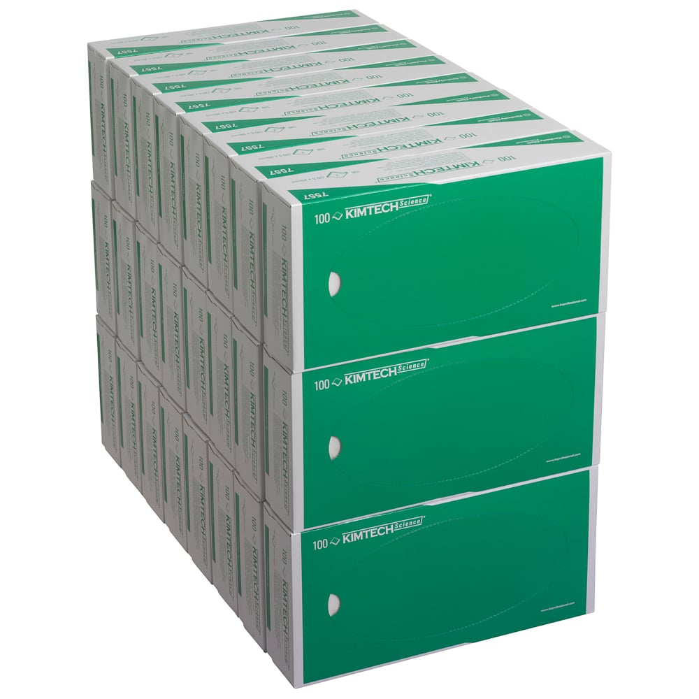 7557 KIMTECH Precision Wipes  Dry Multi-Purpose, Box of, 200 x 200 mm 100 Per Pack