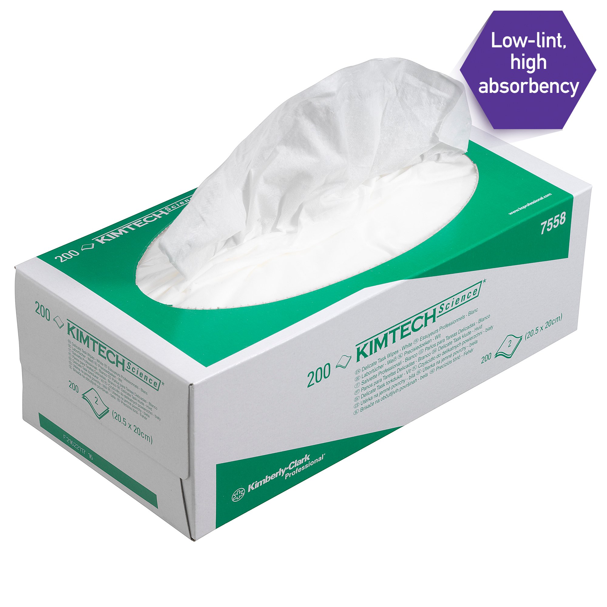 7558 KIMTECH KIMTECH Dry Wet Wipes, Carton of, 20.5 cm x 20 cm 3000