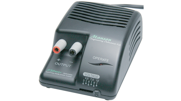 Manson SPS Series Bench Power Supply, 3 V dc, 4.5 V dc, 6 V dc, 7.5 V dc, 9 V dc, 12 V dc, 3A, 1-Output, 36W