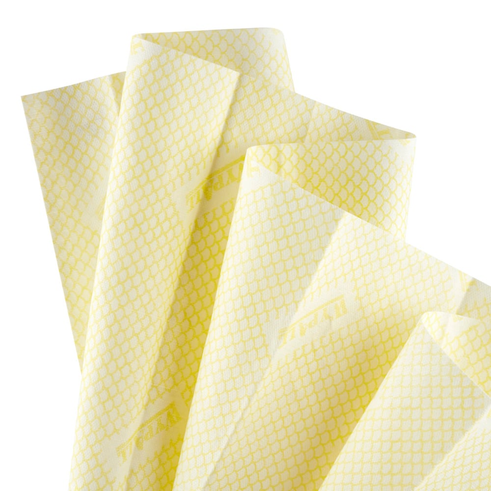 7567 WYPALL WypAll® X80 Critical Clean™ () Yellow Cloths for Industrial Cleaning, Dry Use, Pack of 25 Per Pack, 420 x 360