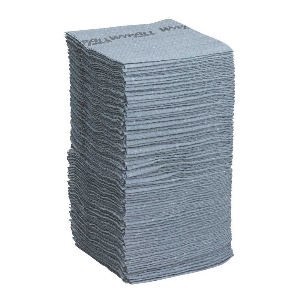 7569 WYPALL WypAll® ForceMax Power Clean™ () Blue Cloths for Industrial Cleaning, Dry Use, Box of 480 Per Pack, 35 cm x