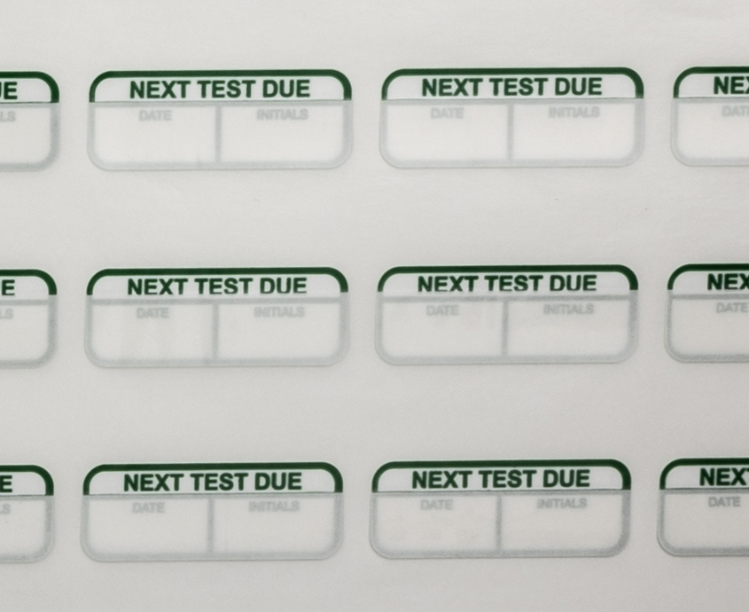 RS PRO Adhesive Pre-Printed Adhesive Label-Next Test Due-. Quantity: 120 Per Pack