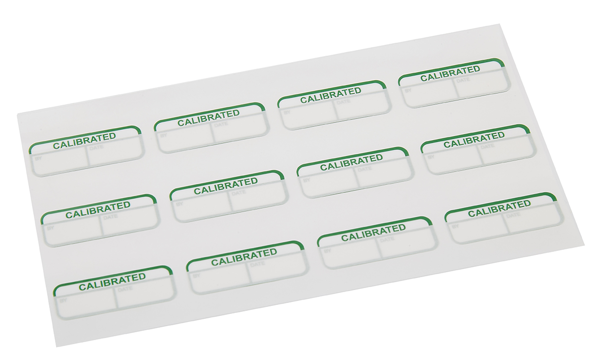 758-7923 RS PRO Adhesive Pre-Printed Green Label-Calibrated-. Quantity: 120 Per Pack