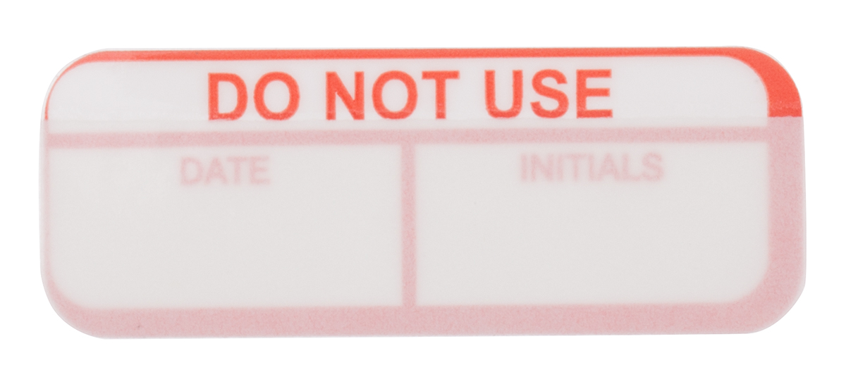 RS PRO Adhesive Pre-Printed Red Label-Do Not Use-. Quantity: 120 Per Pack