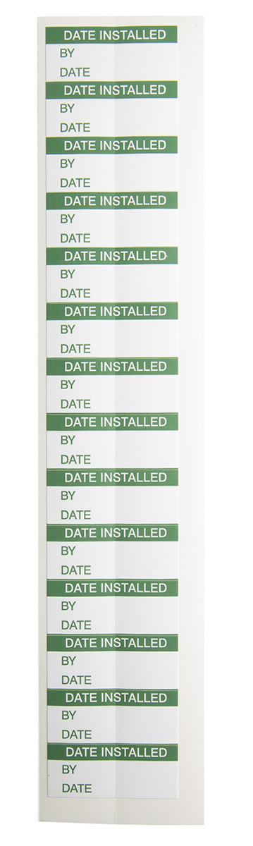 758-7949 RS PRO Adhesive Pre-Printed Adhesive Label-Date Installed-. Quantity: 140 Per Pack