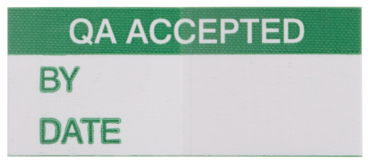 RS PRO Adhesive Pre-Printed Adhesive Label-QA Accepted-. Quantity: 140 Per Pack