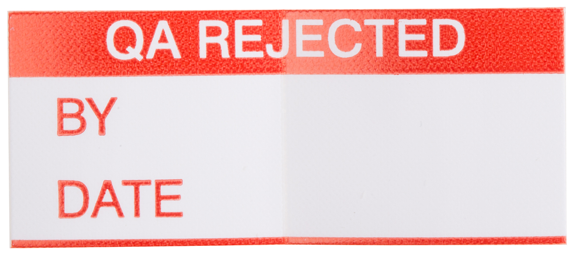 RS PRO Adhesive Pre-Printed Adhesive Label-QA Rejected-. Quantity: 140 Per Pack