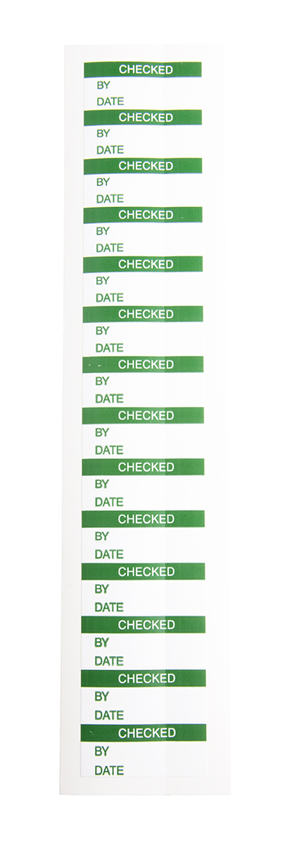758-7970 RS PRO Adhesive Pre-Printed Adhesive Label-Checked-. Quantity: 140 Per Pack