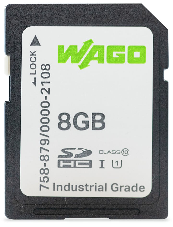 WAGO 8 GB Industrial Grade SD SD Card, 45 Mb/s Write, 50 Mb/s Read