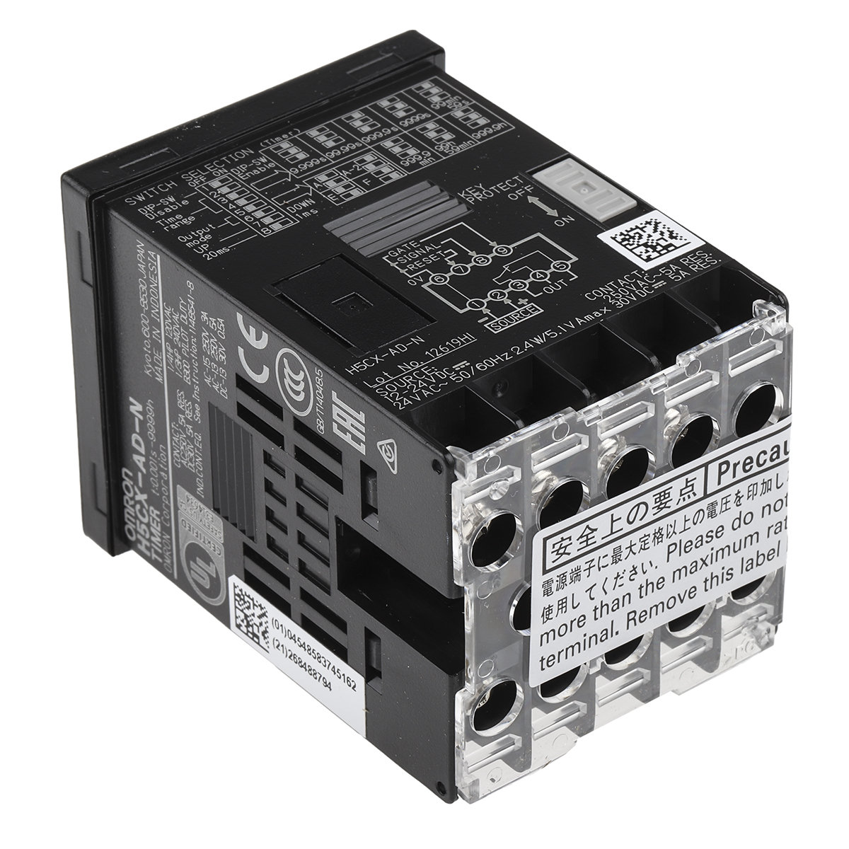 Omron Multi Function Timer Relay, Screw, 0.001 s → 9999 h, 1 Contacts, SPDT, 12 → 24 V ac/dc