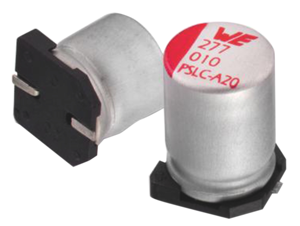 875075155008 Wurth Elektronik 680μF Surface Mount Polymer Capacitor, 6.3V dc