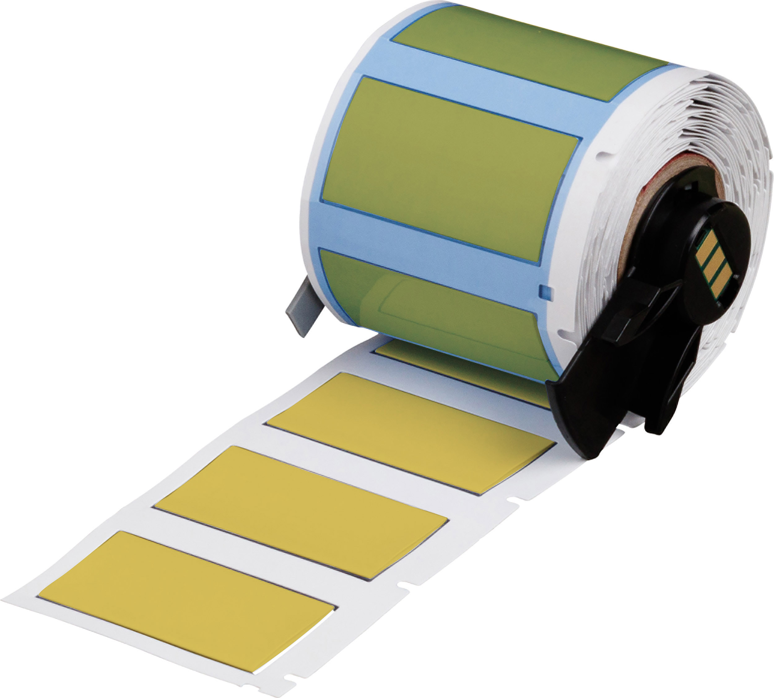Brady B-342 PermaSleeve Yellow Heatshrink Labels, 44.45mm Width, 21.62mm Height, 100 Qty