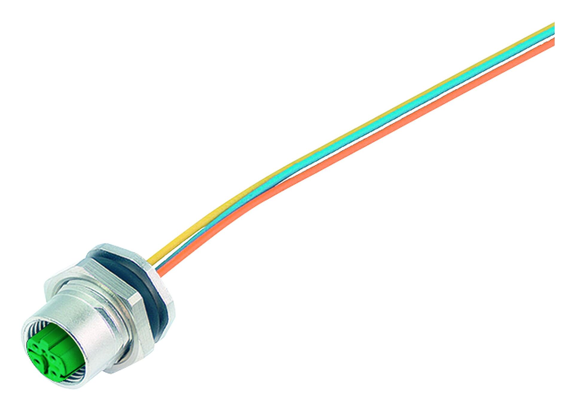 binder Connector, 4 Contacts, Panel Mount, Socket, Female, IP67, 876 Series