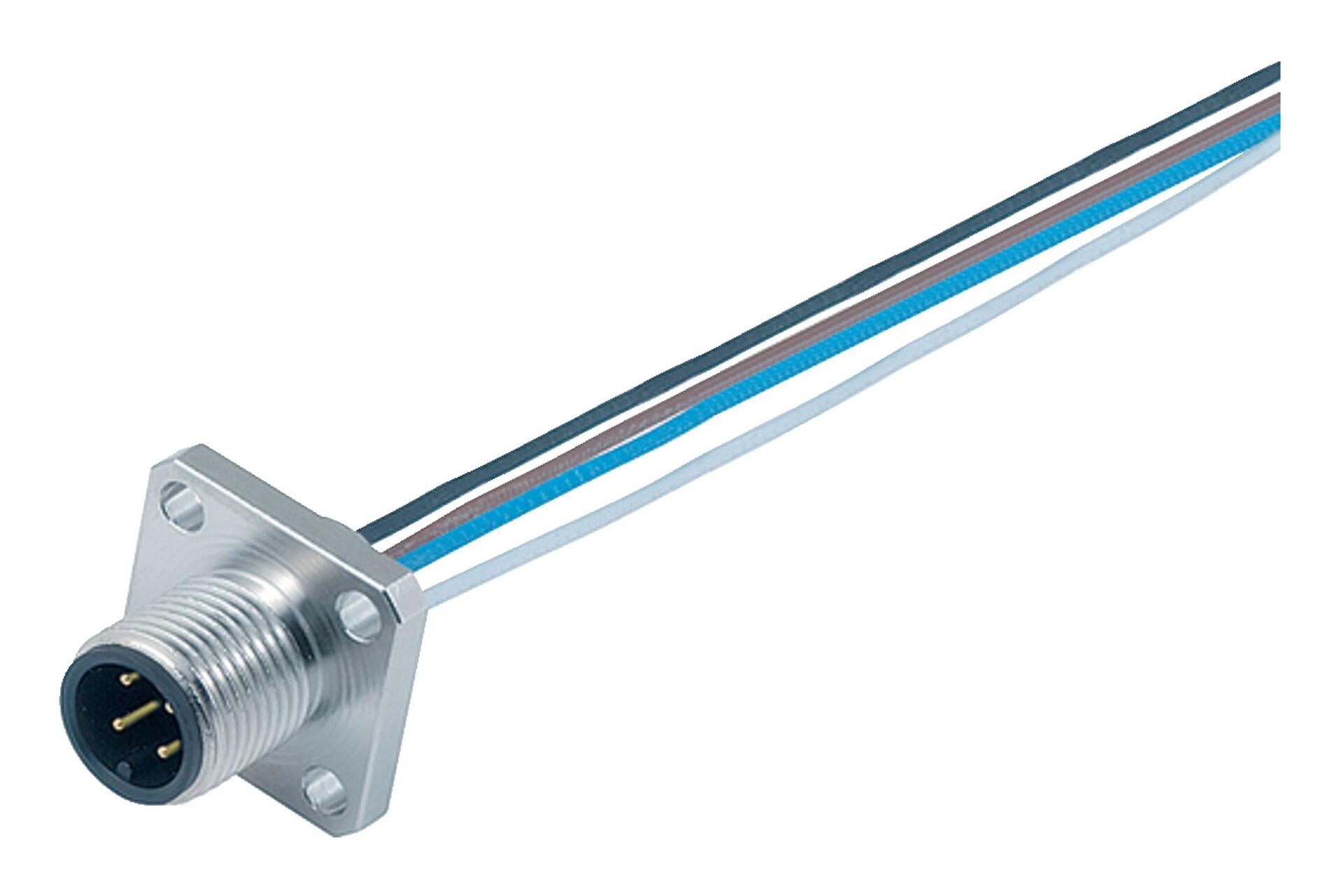 binder Connector, 5 Contacts, Panel Mount, Plug, Male, IP40, 763 Series