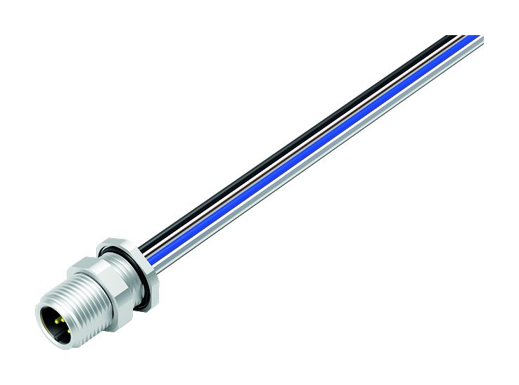 binder Connector, 5 Contacts, Panel Mount, Plug, Male, IP68, 763 Series