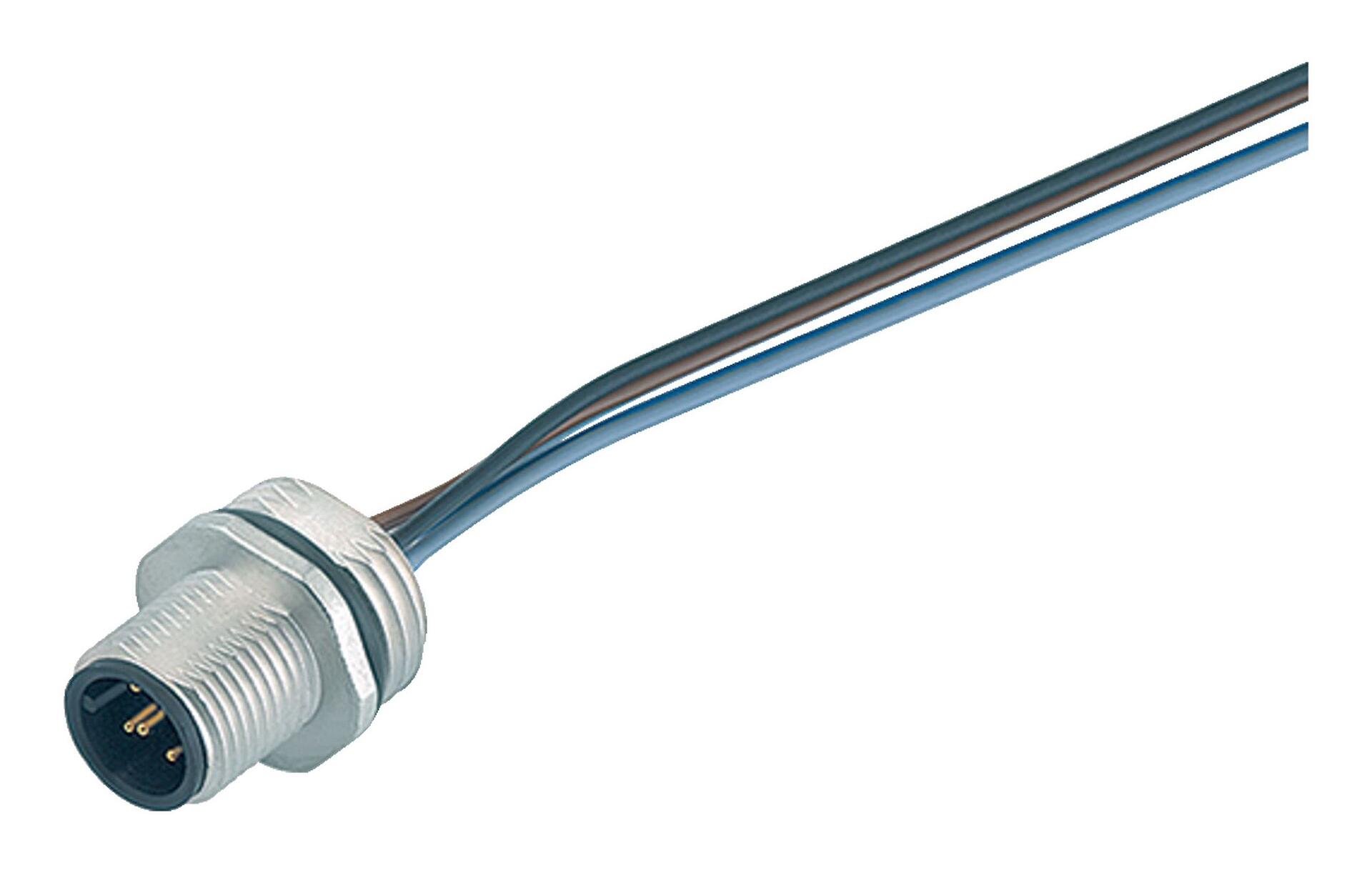 binder Connector, 4 Contacts, Panel Mount, Plug, Male, IP68, 763 Series