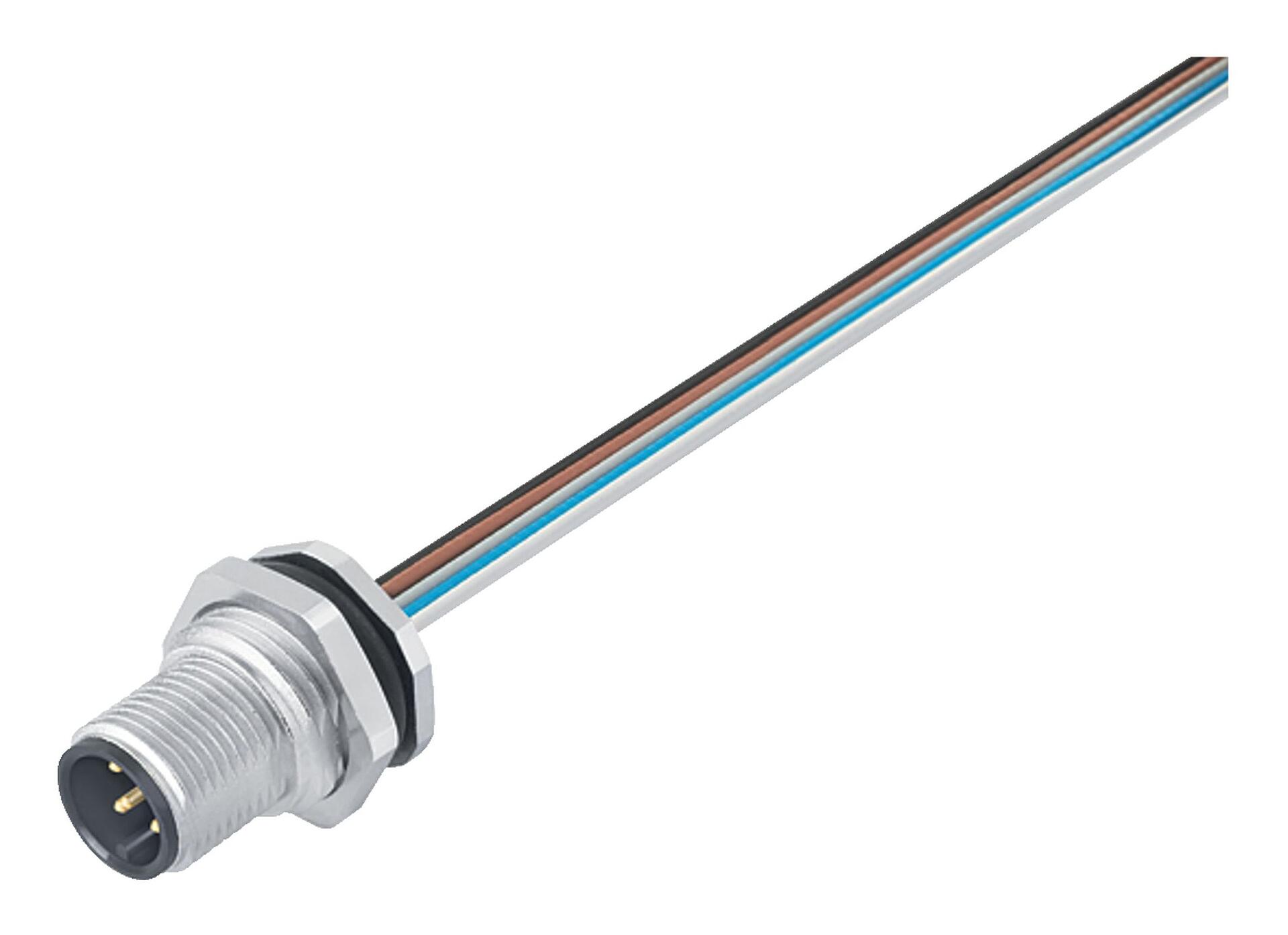 binder Connector, 8 Contacts, Panel Mount, Plug, Male, IP68, 763 Series