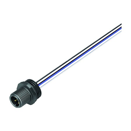 binder Connector, 4 Contacts, Panel Mount, Plug, Male, IP67, 763 Series