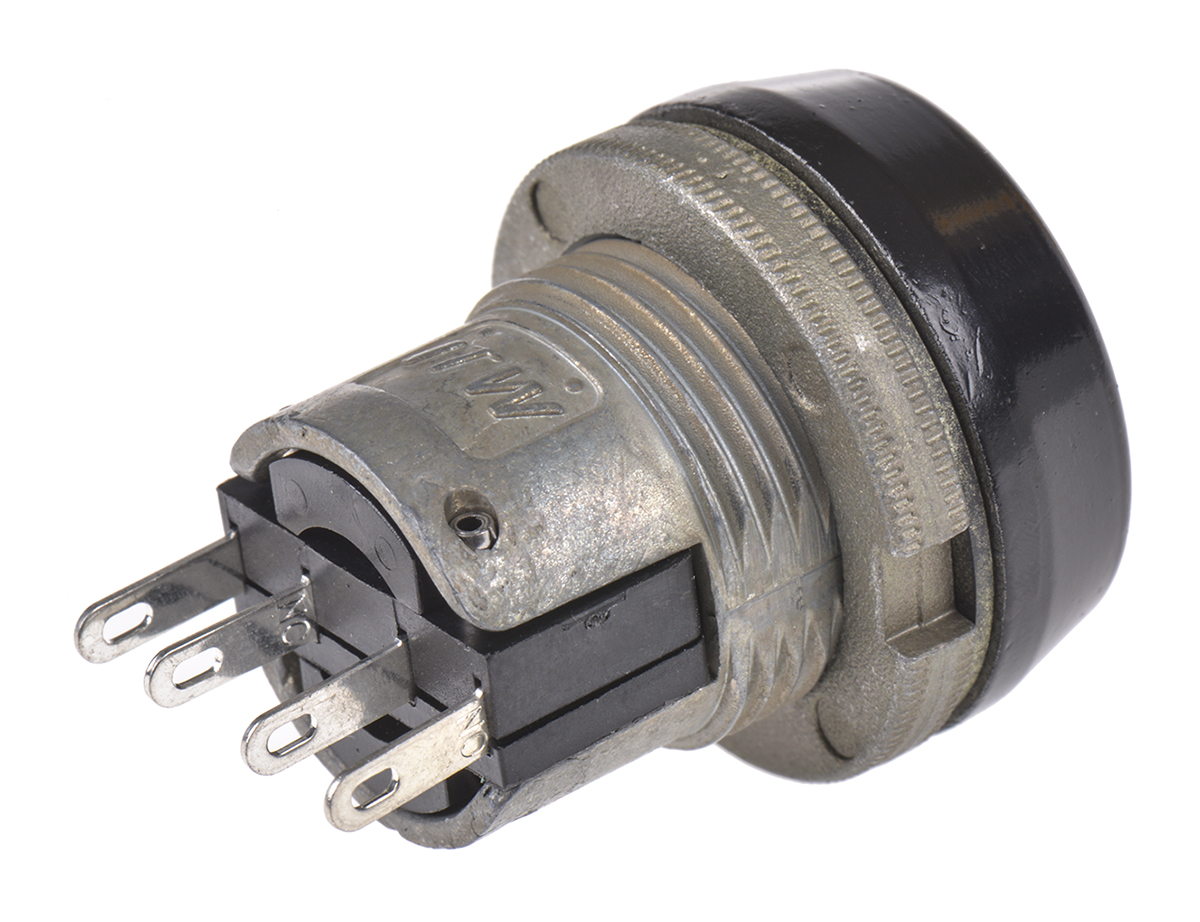 76-9410439088r ITW Switches 76-94 Series Push Button Switch, Momentary, Panel, 22 mm Cutout, SPDT, Clear LED, IP67 250 V ac