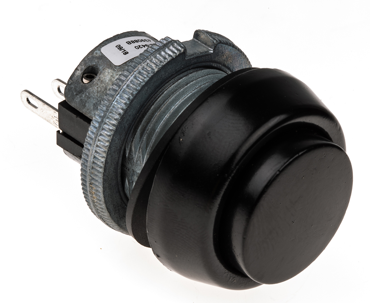 ITW Switches 76-94 Series Push Button Switch, Momentary, Panel, 22 mm Cutout, SPDT, Clear LED, IP67 250 V ac