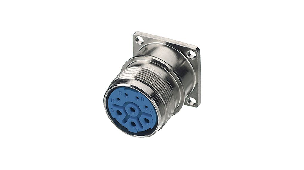 Hummel Industrial Circular Connector, 8 Contacts, Panel Mount, M23 Connector, Socket, Female, IP67, IP69K, 7601 Series