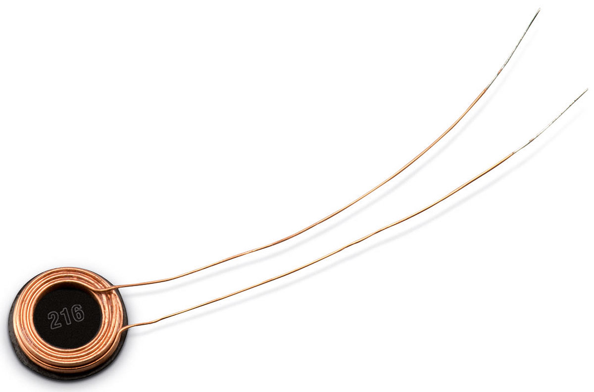 Wurth Elektronik WE-WPCC Wireless Charging Coil Receiver 500 mA, 7.2 μH, 6 mm dia.